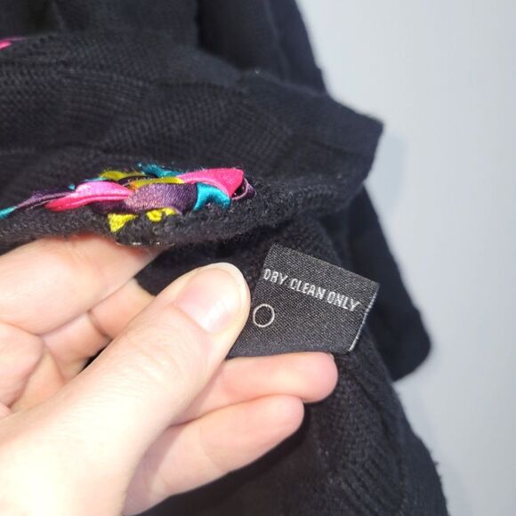 Michael Simon Colorful Cashmere Blend Cardigan Sweater XL - Picture 5 of 11